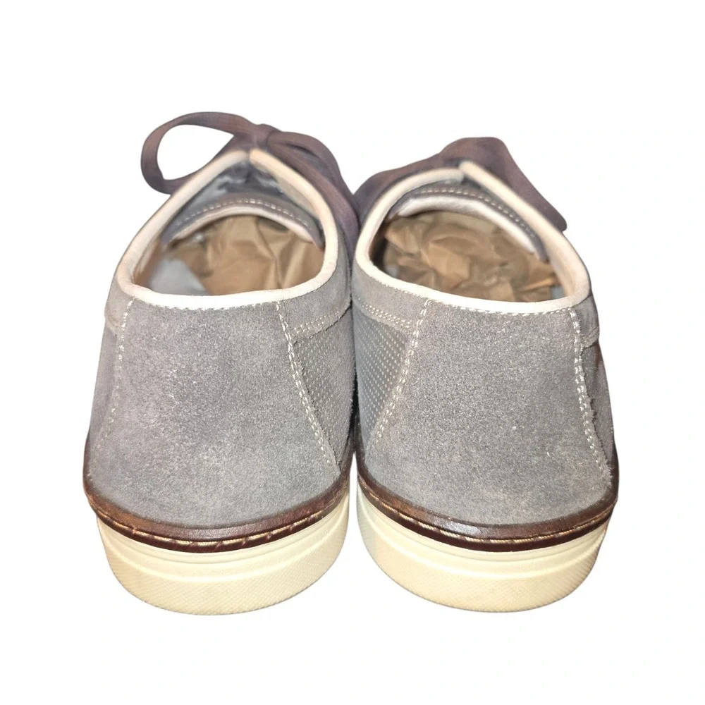 Johnston & Murphy Denby Lace Up Sneakers Mens 9M Gray Perforated Suede 27-1447